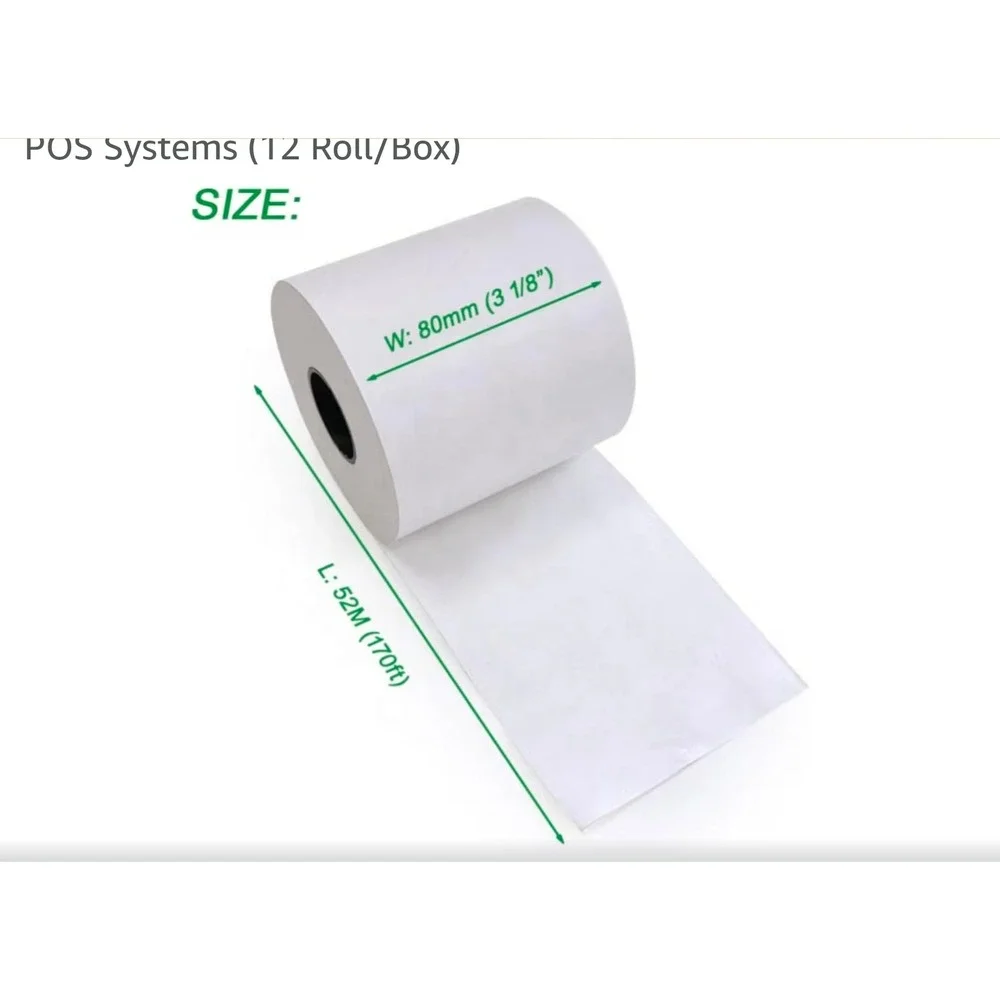 12 Rolls Moqra Paper Sticky Linerless Thermal Labels 1